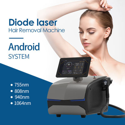 Medische Ce Triple Waves 808nm Diode Laser Machine 13,3&quot; Android Scherm