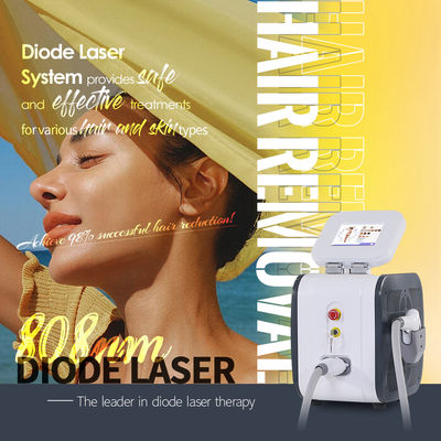 755nm 808nm 1064nm Diode Laser Haarverwijderingsmachine 1200W Draagbaar Model