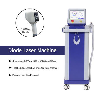 Permanente pijnloze diode laserhaarverwijder voor schoonheidssalon / medisch / ziekenhuis