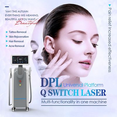 2 in 1 huid schoonheidsmachine multifunctionele DPL-systeem en Nd Yag laser handstuk