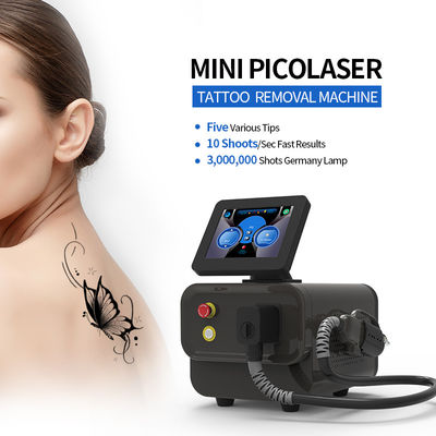 Dubbele staven φ7 φ8 Laser tatoeageverwijderingsapparatuur met lucht-waterkoeling en tweelingkoeling van de radiator