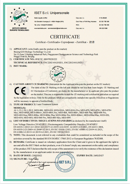 China Beijing KES Biology Technology Co., Ltd. Certificaten